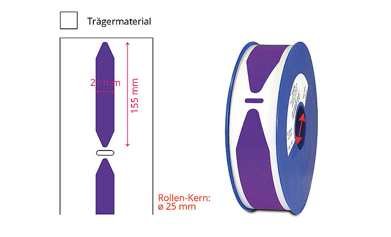 Rohrmarkierer-Etiketten violett