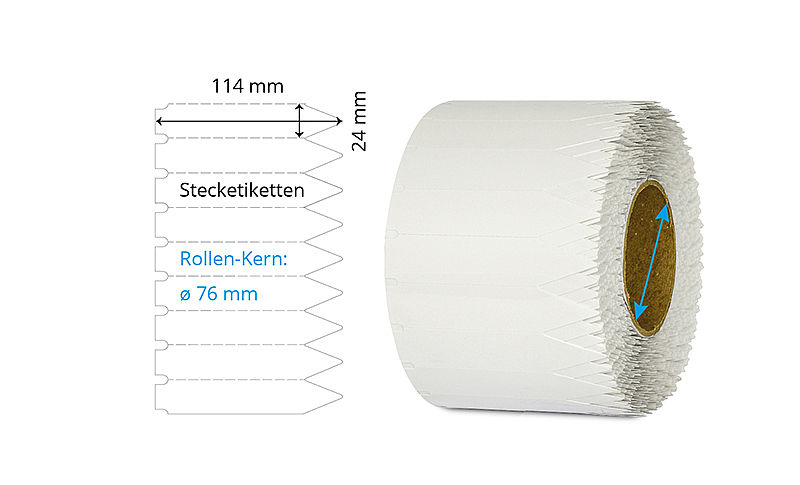 Weisse Steckschilder aus Polyester