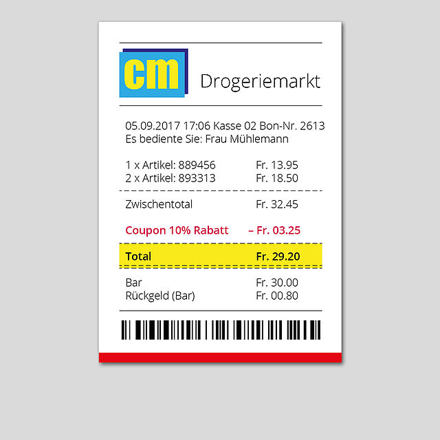 Inkjet K A S S E N B O N 040925 web Kassenbon