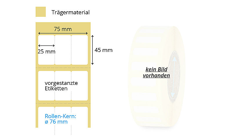 Mehrteilige Etiketten im Format 25x45mm