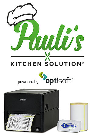 Drucker-Set für Lebensmittel-Etiketten und Tiefkühl-Etiketten