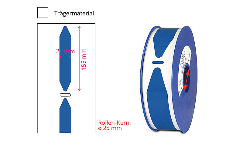 Rohrmarkierer-Etiketten sicherheitsblau
