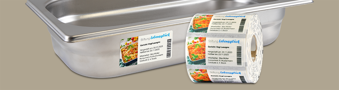 Komplett wasserlösliche Etiketten für Gastrobetriebe