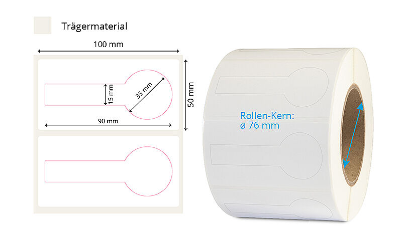 Verschluss-Etiketten im Format 100 x 50 mm