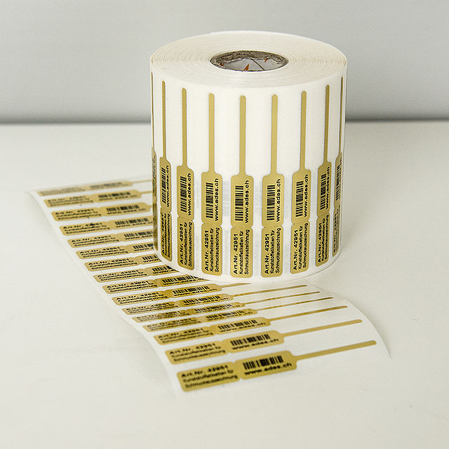 Schmuck-Etikette Gold