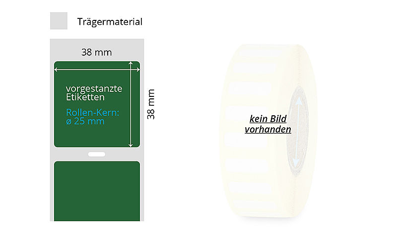grüne Typenschilder auf Rolle