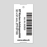 Anhängeschild aus Karton