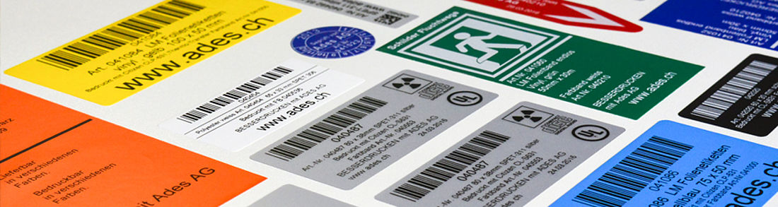 Farbige Typenschilder Thermotransfer Kunststoff Endlos-Rolle farbige Typenschildetiketten nach Mass