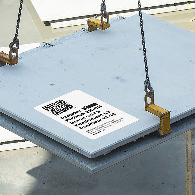 Betonplatten Etiketten