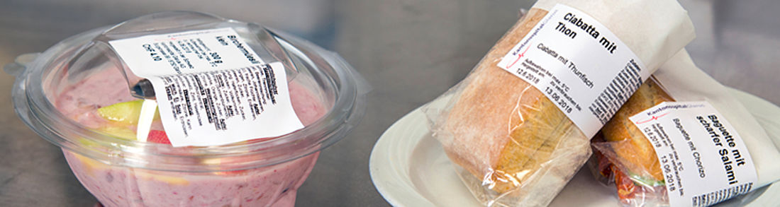 Lebensmittel-Etiketten drucken