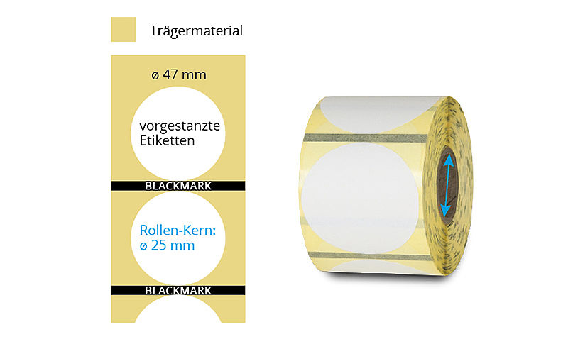 runde Lebensmitteletiketten