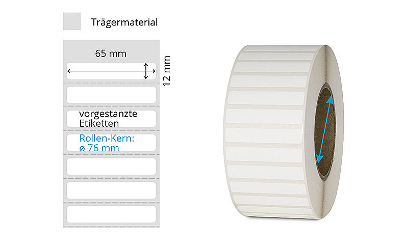 weisse Bezeichnungsetiketten aus Kunststoff