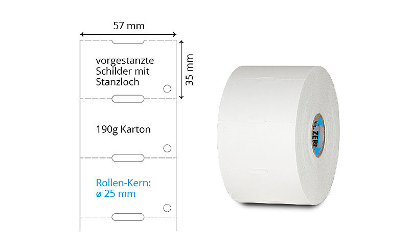 Anhängeschild mit Stanzloch