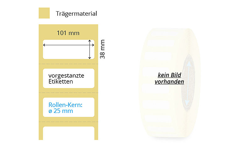 weisse Thermoetiketten auf Rollen