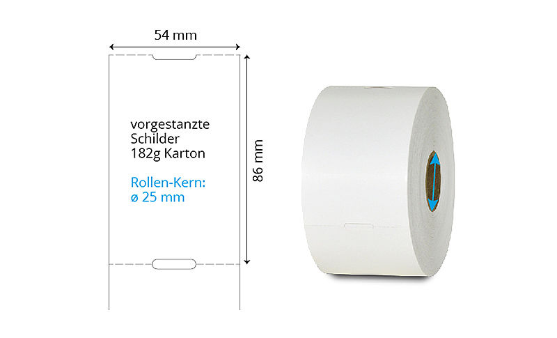Thermoschilder auf Rolle