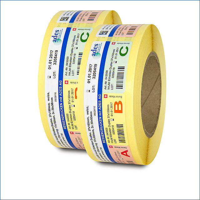 Inkjet Duplex-Etiketten