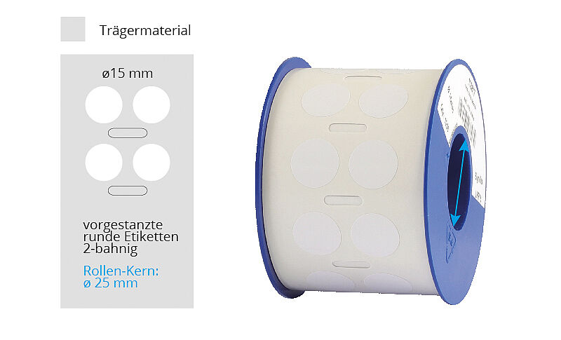 Art-Nr. 042067 runde Etiketten weiss LM-Vinyl