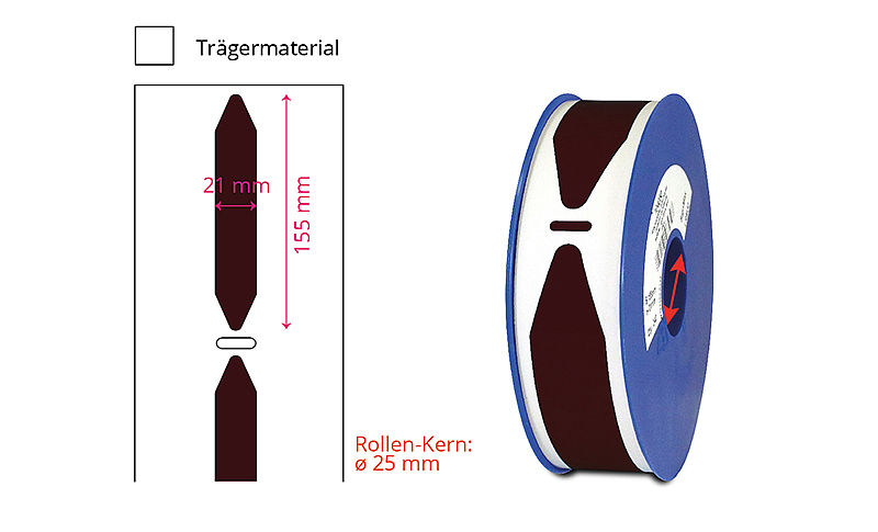 Braune Rohrmarkierer-Etiketten
