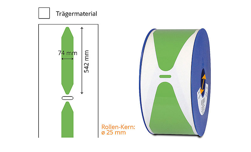 Rohrmarkierer-Etiketten hellgrün