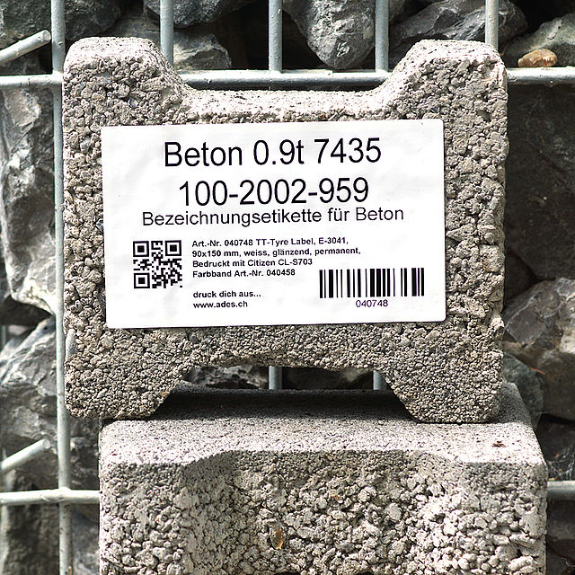 Pflasterstein-Etiketten