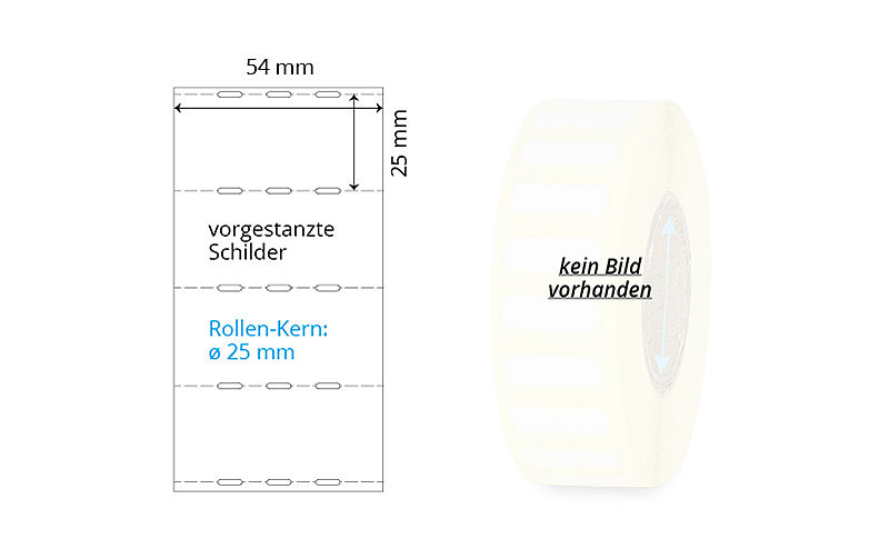 Thermodirekt Schilder ohne Stanzloch