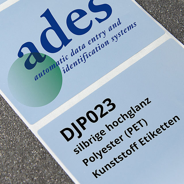 DJP023 silbrige Etiketten