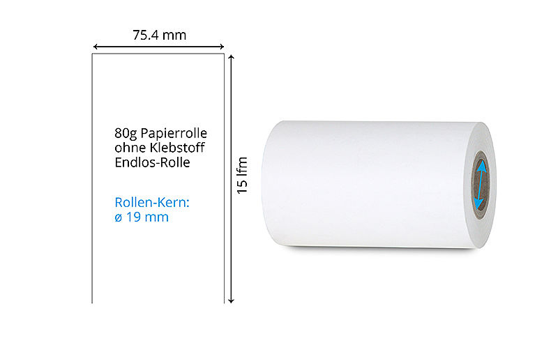 Endlos Papierrolle Thermodirekt