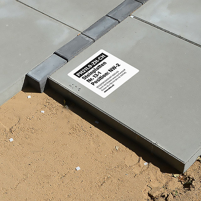 Pflasterstein Etiketten