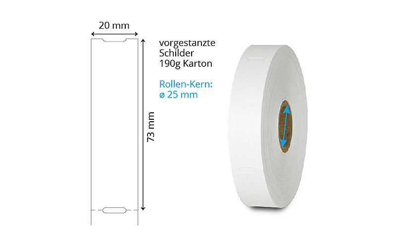 Thermodirekt Schilder ohne Stanzloch