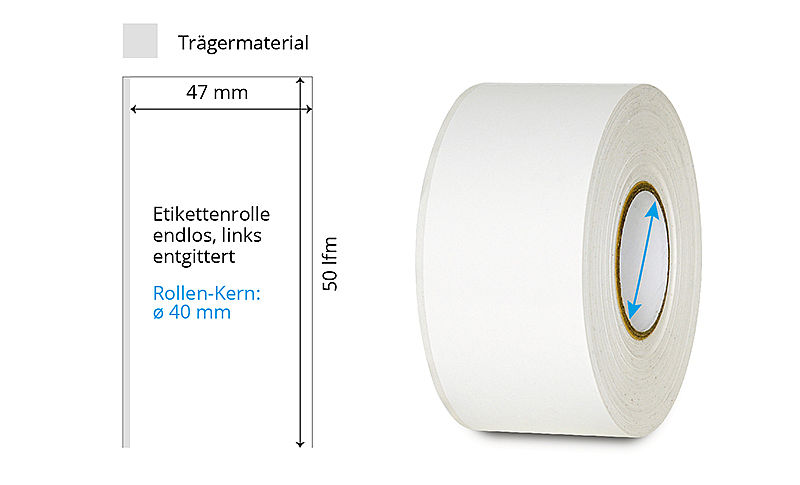 Labor-Etiketten auf Rolle im endlos Format