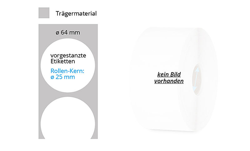 runde Etiketten Papier Thermotransfer Rolle
