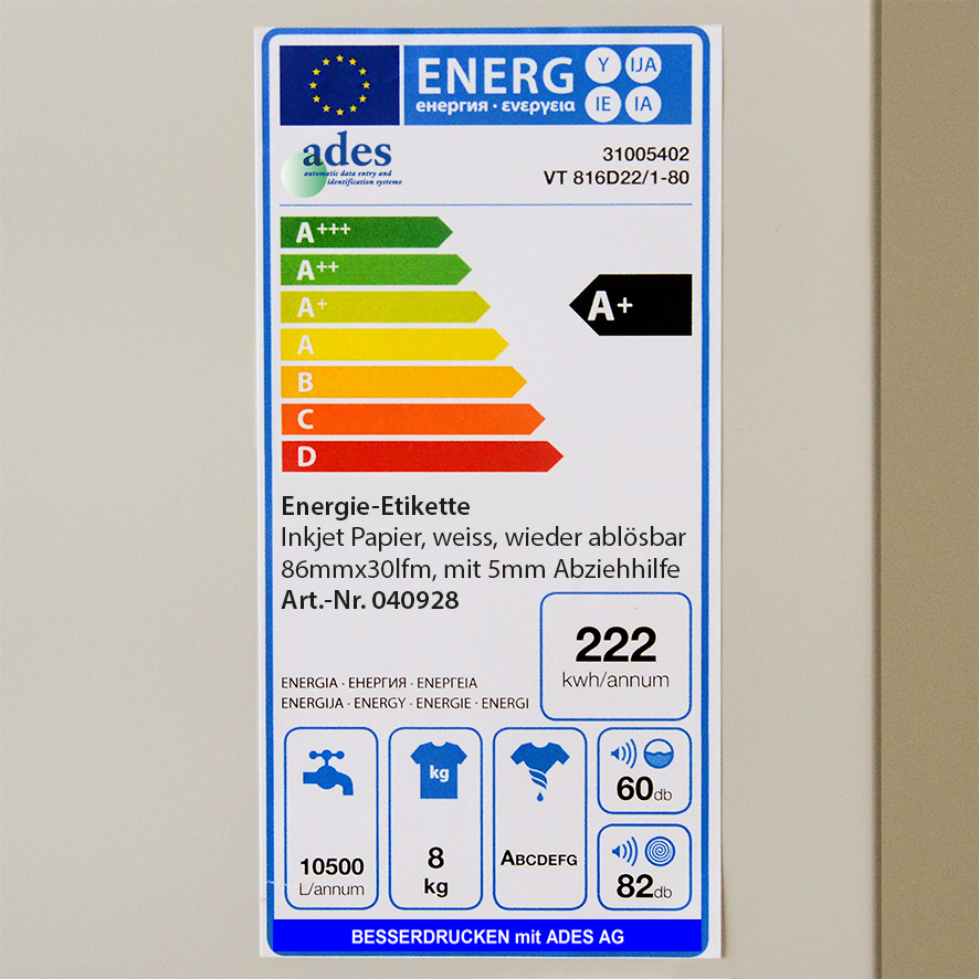 Inkjet Etiketten für Elektrogeräte