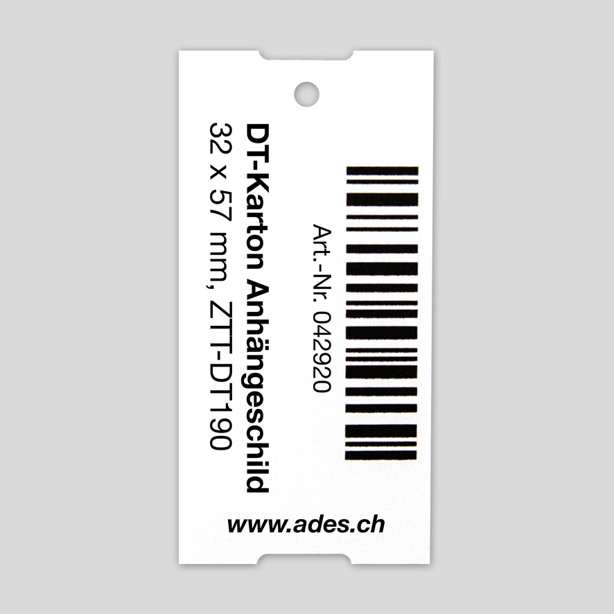 Anhängeschilder aus Kartonpapier