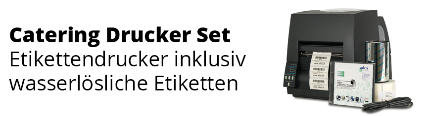Catering Etiketten die sich vollständig in Wasser auflösen