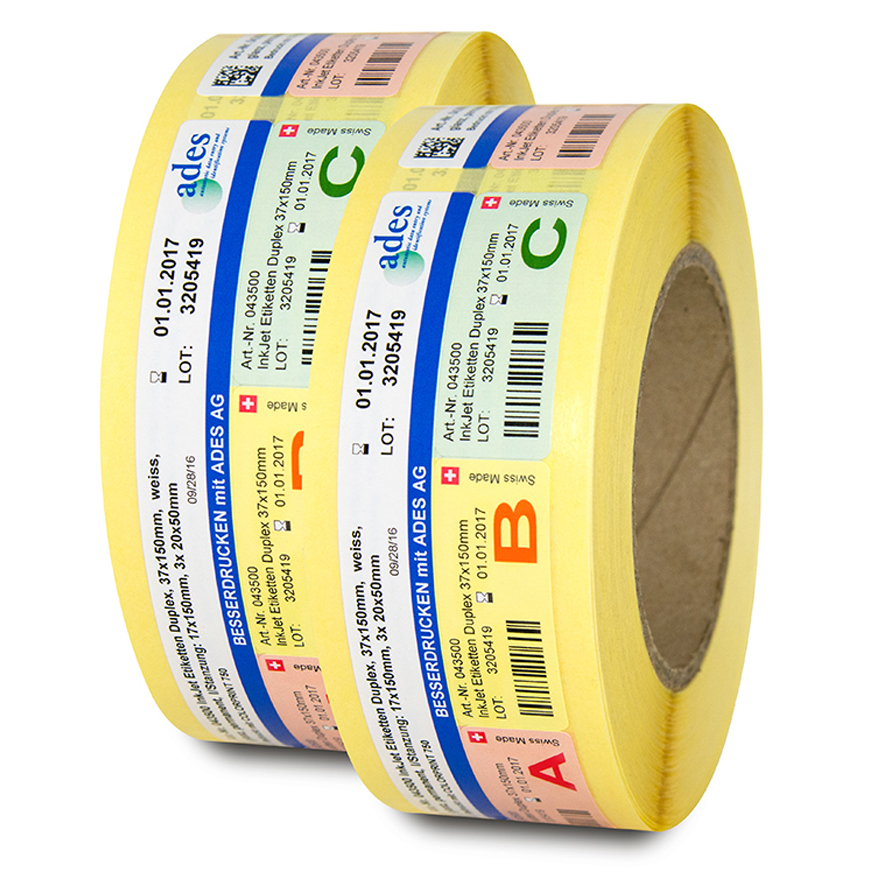 Duplex Etiketten auf Rollen