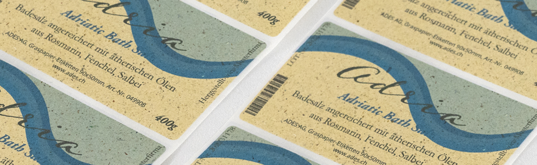 Biologisch abbaubare Graspapier-Etiketten Inkjet Graspapier-Etikettenrollen