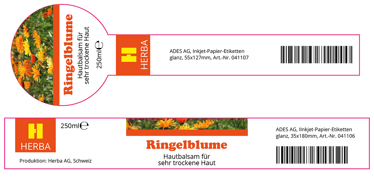 Etiketten mit Erstöffnungsgarantie für Verschluss und Behälter